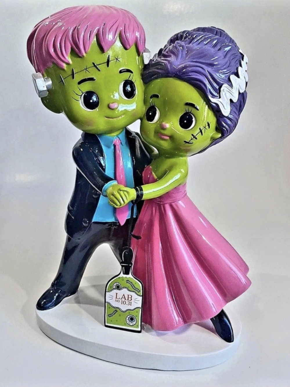 NWT 15"- Lab No. 10.31 Frankenstein and Bride Dancing Goblin & Ghoul VHTF